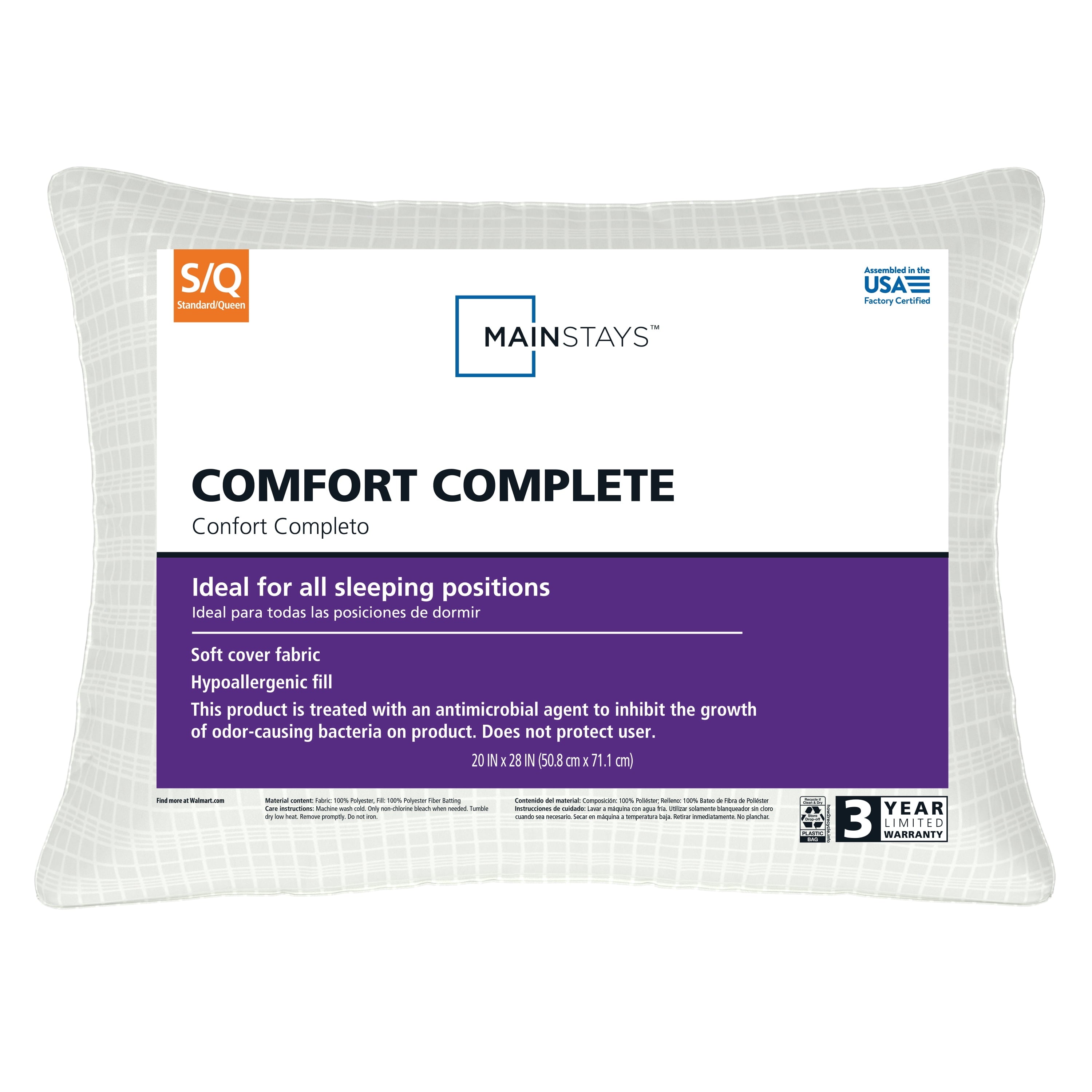 (18 pack) Bed Pillow, Standard/Queen
