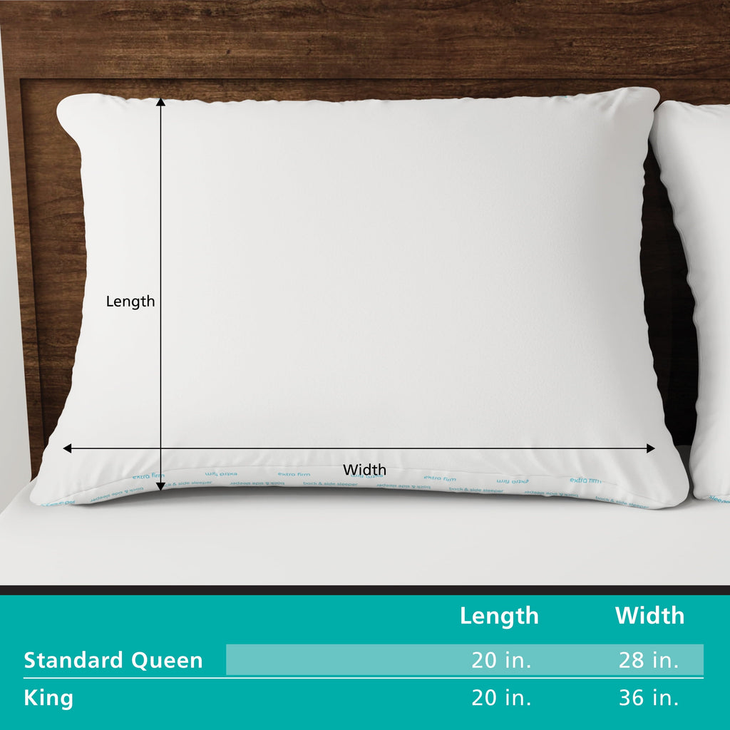 (2 pack) Back & Side Sleeper Bed Pillow, Standard/Queen - Extra Firm Support (4 Pack)