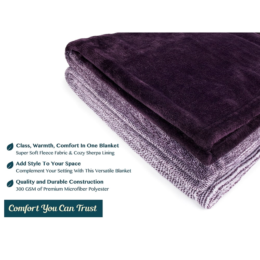 Flannel Fleece Ombre Throw Blanket for Couch | Super Soft Cozy Microfiber Couch Blanket | Gradient Decorative Accent ...
