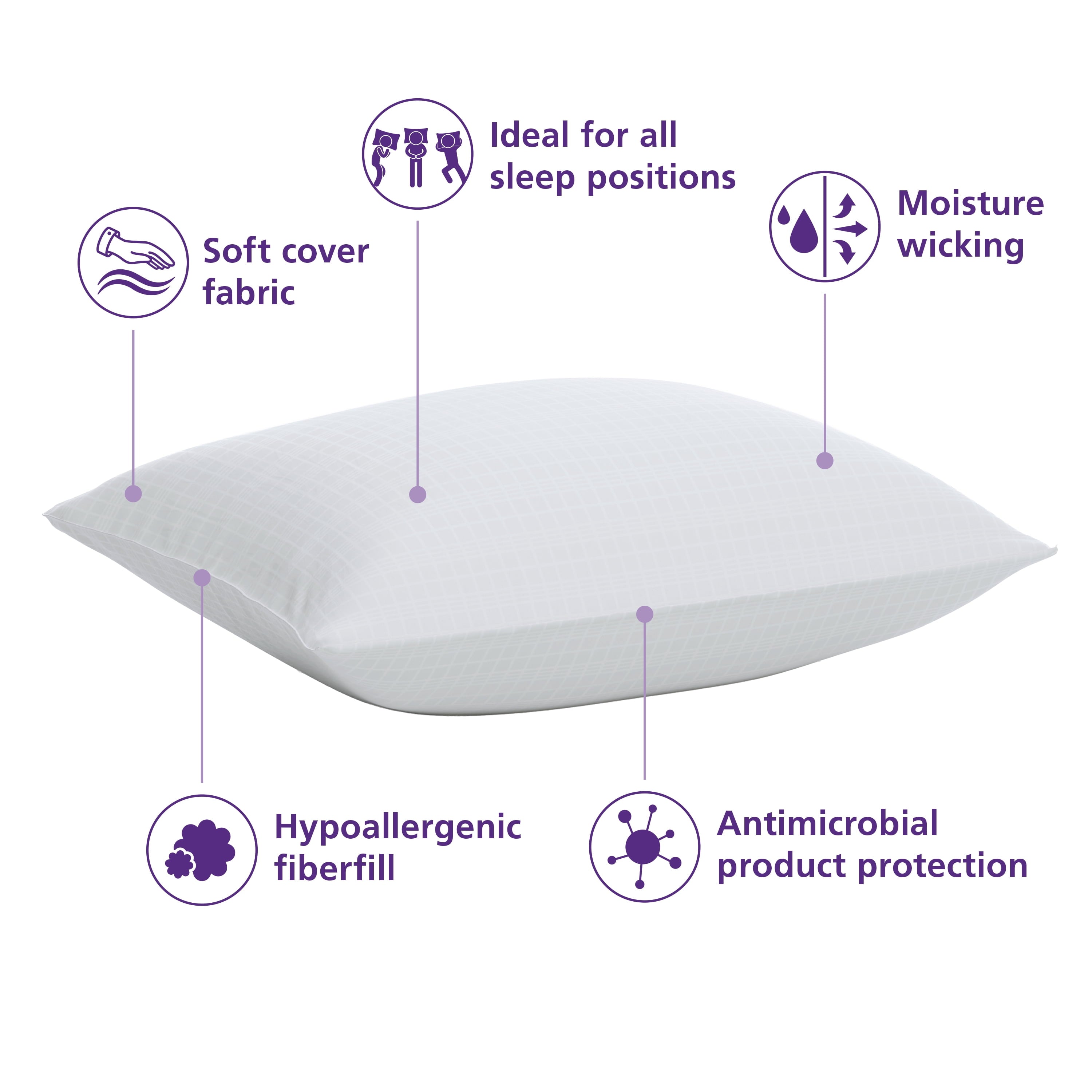 (18 pack) Bed Pillow, Standard/Queen